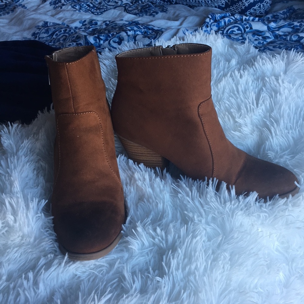 JustFab Brown Booties